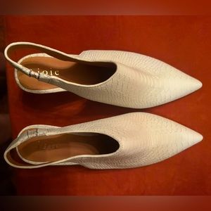 Joie White Demi-booties Slingbacks 7.5